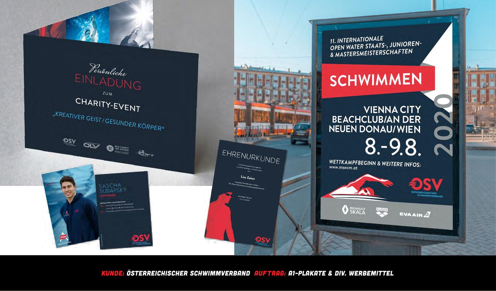 Österreichischer Schwimmverband – A1-Plakate und Werbemittel