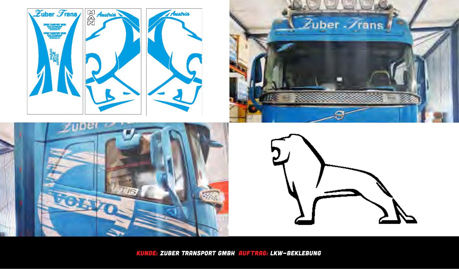 Zuber Transport – LKW-Beklebung